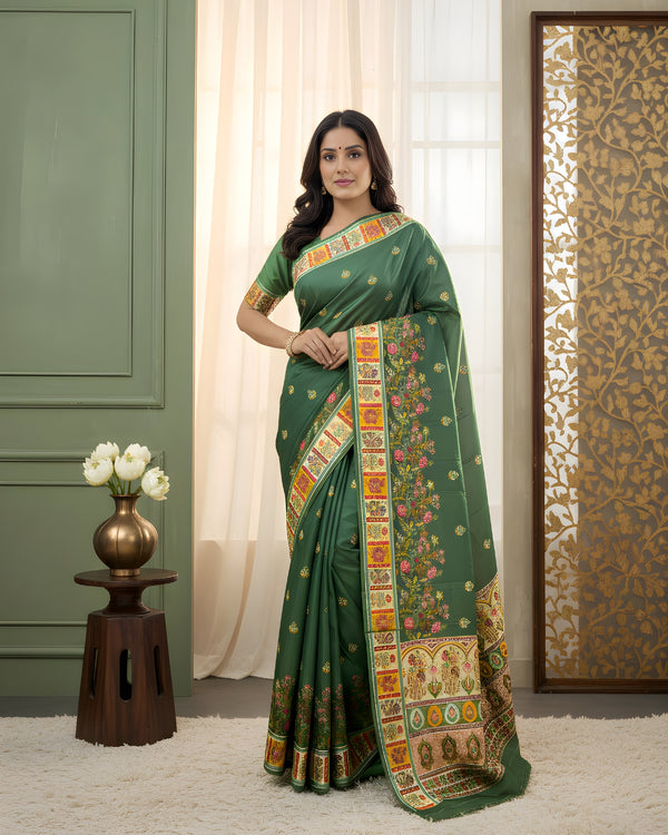 Harita Emerald Heritage Silk Saree